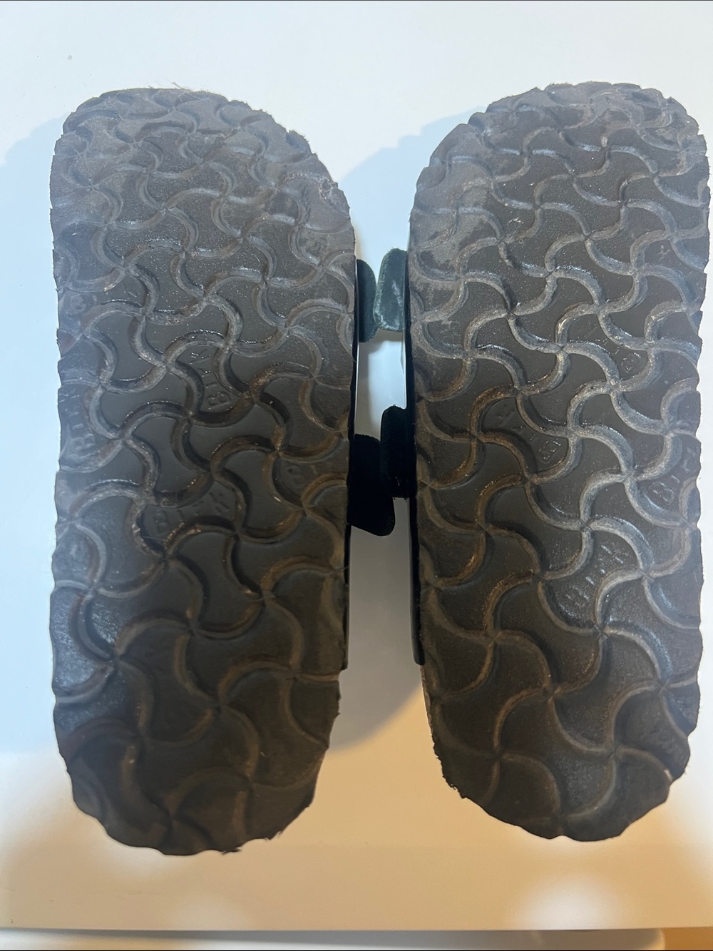 Birkenstock Black Leather Double-Buckle Slides with Gold Big Buckles 38 EU 7-7.5 - Picture 2 of 8